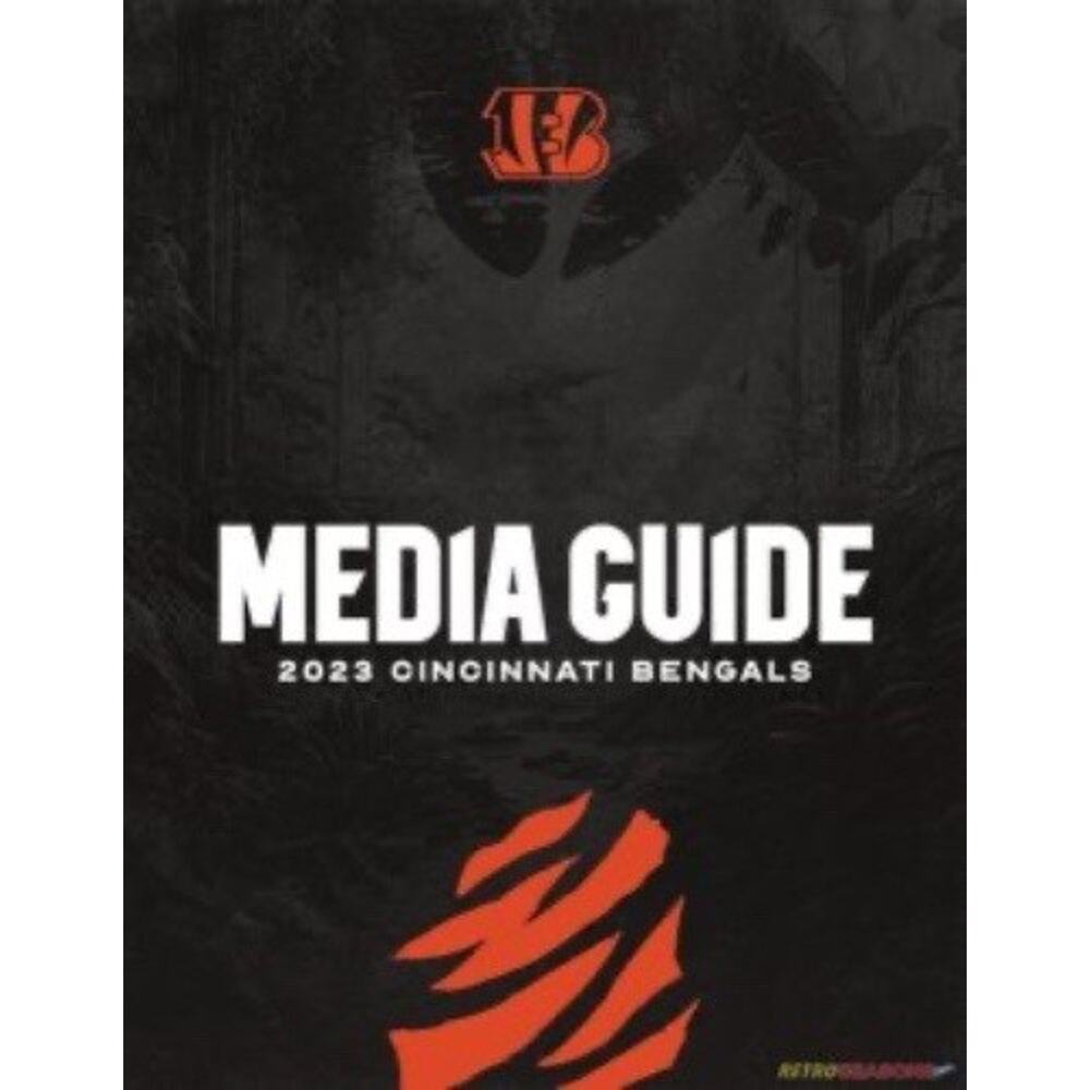 Cincinnati Bengals Media Guide 2023 Official NFL Cover On 12x8in Metal Sign